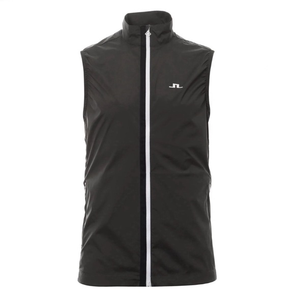 J Lindeberg Men’s Ash Light Packable Vest in Volcanic Ash - Picture 2 of 9